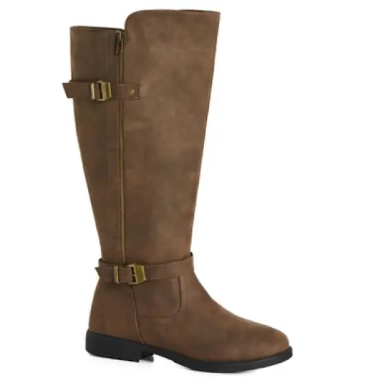 Women's  WIDE FIT Beryl Tall Boot - brown | EVANS image {1}