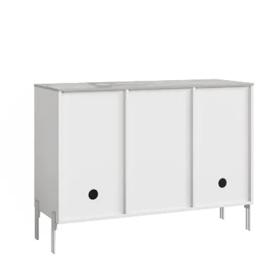 42" Wine Cabinet with Textured Patterns and Marbling Pattern Countertop - Festivo image {5}