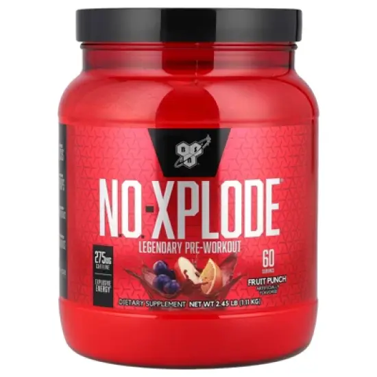 BSN N.O.-XPLODE Pre Workout Supplement with Creatine, Beta-Alanine, and Energy, Flavor: Fruit Punch, 60 Servings image {4}