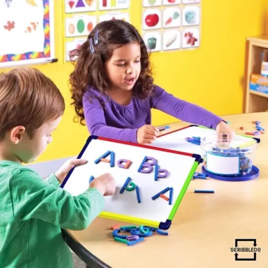 SCRIBBLEDO Magnetic Dry Erase Board 9"x12" Whiteboard 10-Pack with Erasers Small Portable Classroom & Office White Boards image {3}