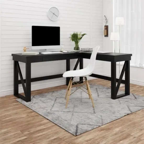 Liberty Lift Top L Desk Black - Room & Joy image {2}