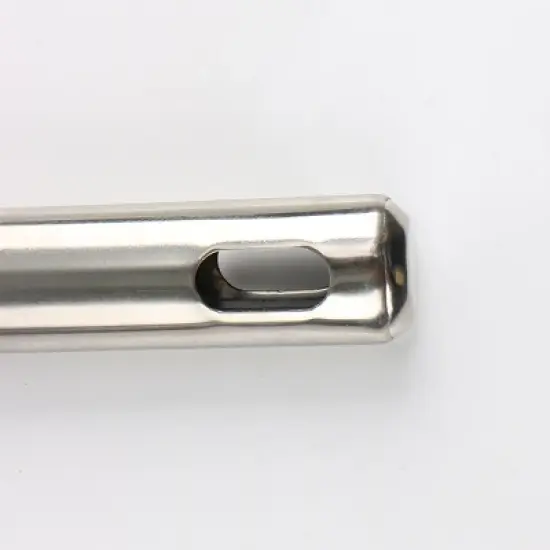 Unique Bargains Kitchen Cookware Net Mesh Long-Ladle Perforated Strainer 5'' Diameter image {3}