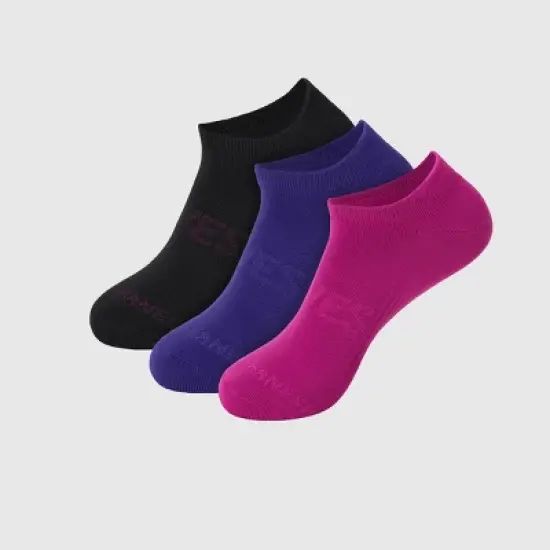 Hanes Women's Moves Premium Seamless Stretch 3pk No Show Tab Socks - Assorted Color 5-9: Midweight Knit, Y-Heel Stitching, Arch Support image {4}