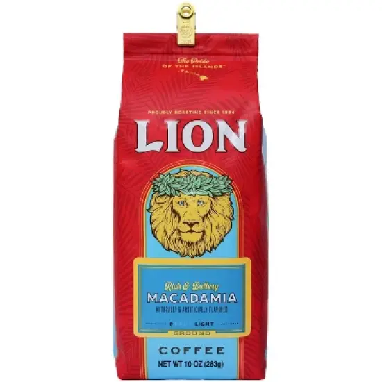 Lion Coffee Macadamia Medium Roast Ground Coffee - 10oz image {3}