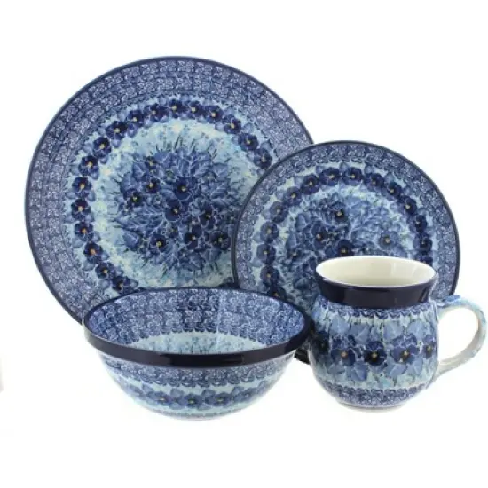 Blue Rose Polish Pottery Ceramika Artystyczna Dinnerware (16 PC) image {34}