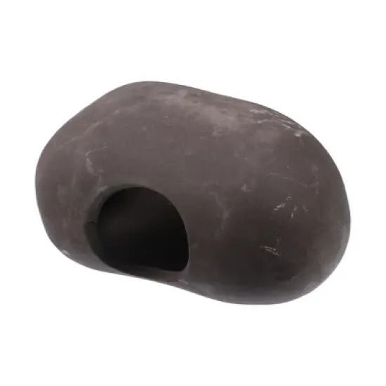 Unique Bargains Ceramic Aquarium Hideaway Rock Cave Fish Tank Decoration 3.72"x2.58"x2" Brown 1 Pc image {1}