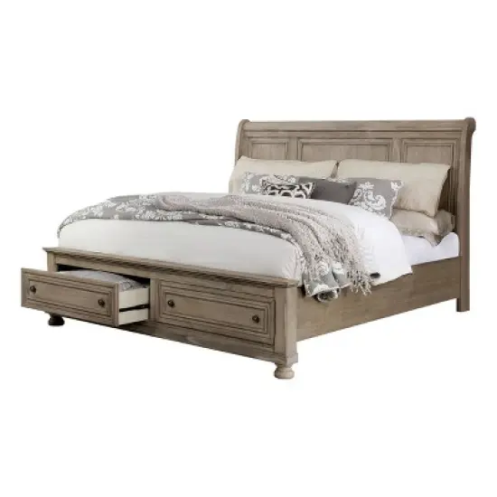 2pc Queen Earl Bedroom Set with Nightstand Gray - HOMES: Inside + Out image {8}