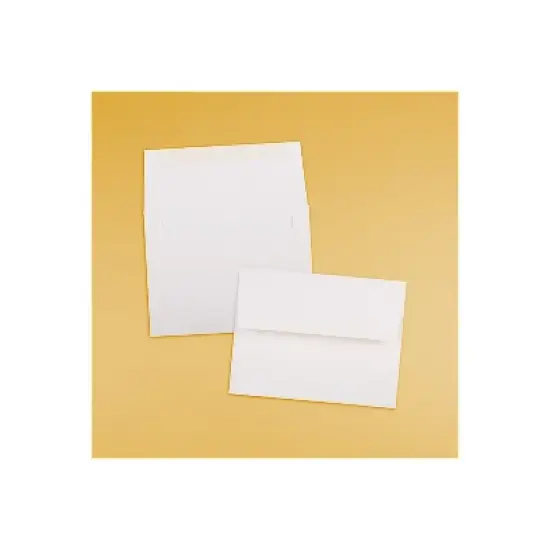 JAM Paper A2 Strathmore Invitation Envelopes 4.375 x 5.75 Bright White Linen 66670I image {3}