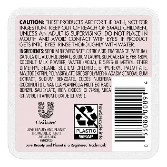 Beloved Coconut & Warm Vanilla Bath Bomb 4oz image {1}