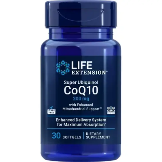 Super Ubiquinol CoQ10 with Enhanced Mitochondrial Support 200 mg by Life Extension  -  30 Softgel image {2}