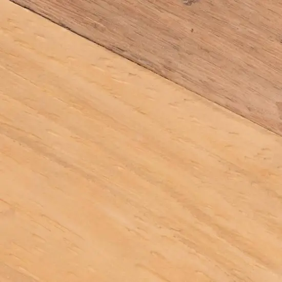 Baxton Studio Terah Teak Wood Ottoman Footstool Natural Brown: Round, Solid, No Assembly Required image {5}