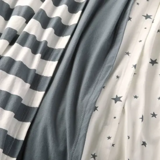 Jersey Swaddle Baby Blanket - Gray - 3pk - Cloud Island&trade; image {2}