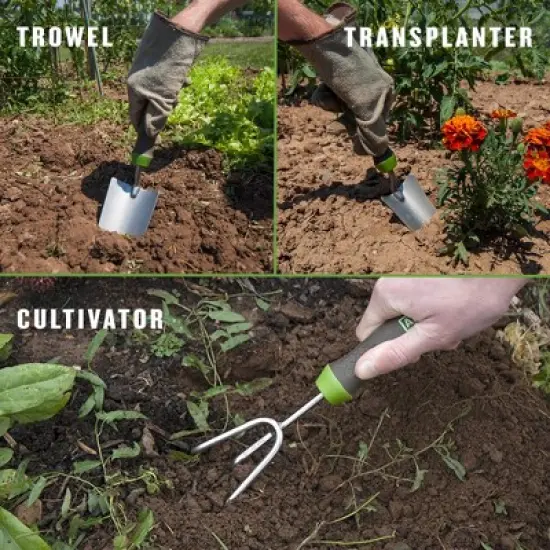 6-Piece Garden Tool Set - Hand Trowel, Hand Weeder, Hand Rake, Hand Transplanter, Hand Scoop and Hand Cultivator - Ames image {1}