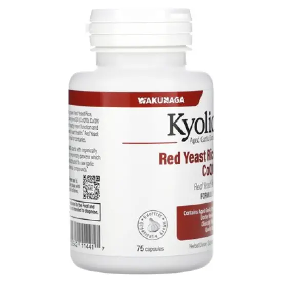 Kyolic Aged Garlic Extract&trade;, Red Yeast Rice Plus CoQ10,  Formula 114, 75 Capsules image {3}