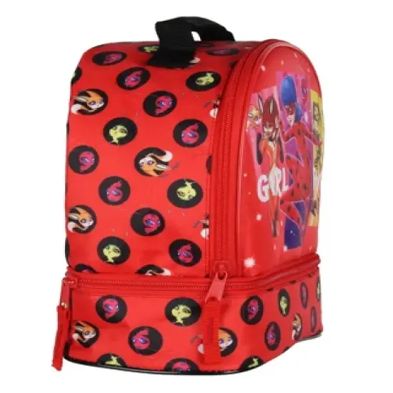 Miraculous: Tales of Ladybug & Cat Noir Dual Compartment Lunch Box Bag Red image {2}