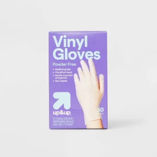 Vinyl Exam Gloves - 50ct - up&up&trade; image {3}