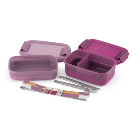 Ello 2pk Plastic Lunch Stack Food Storage Container image {2}