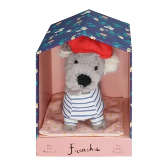 Manhattan Toy Bed & Biscuit Frenchie Plush Puppy Dog & Keepsake Dog House with Mini-Storybook in Hidden Drawer image {12}