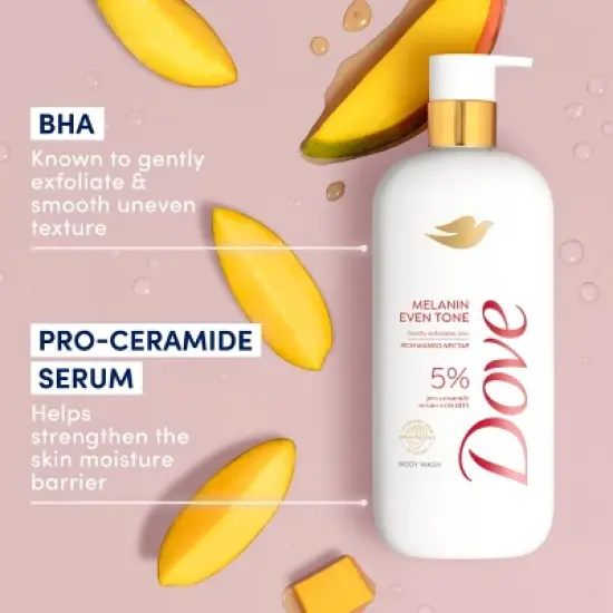 Dove Serum Body Wash - 5% Pro-Ceramide Serum with BHA - Melanin Even Tone - 18.5 fl oz image {1}