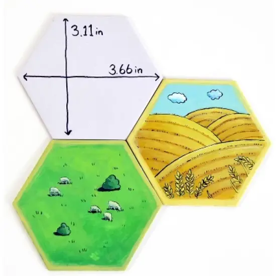 Apostrophe Games Hexagon Board Game Tiles - 20pcs image {2}