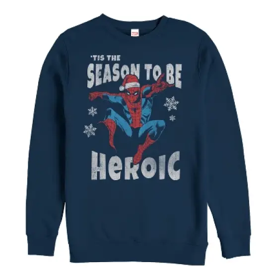 Men's Marvel Christmas Spider-Man Heroic Season Sweatshirt image {2}