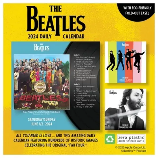TF Publishing 2024 Daily Desktop Calendar 5.25"x5.25" The Beatles image {5}