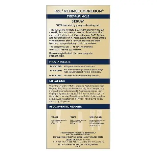 RoC Retinol Anti-Aging Retinol Face Serum Anti-Wrinkle Treatment - 1 fl oz image {3}