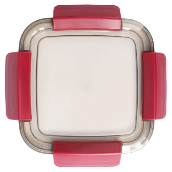 Spice by Tia Mowry Spicy Thyme 6.85in Lunch Box Container with Spork in Dark Pink image {3}