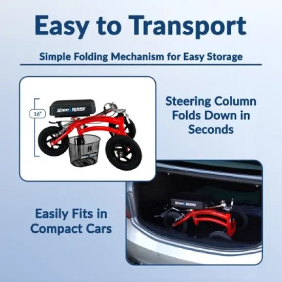 KneeRover Jr All Terrain Knee Scooter Red image {6}