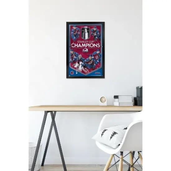 Trends International NHL Colorado Avalanche - 2022 Stanley Cup Champions Framed Wall Poster Prints image {5}