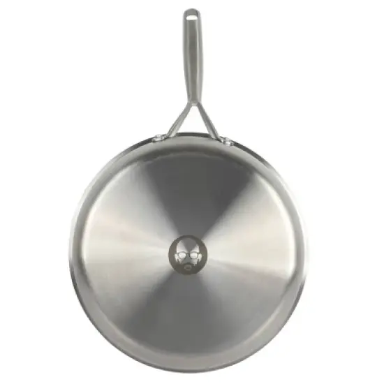 Gibson Home Babish 12' Stainless Steel Triply Professional Grade Fry Pan with Stainless Lid: Induction Safe, 3.25 Qt Capacity image {6}