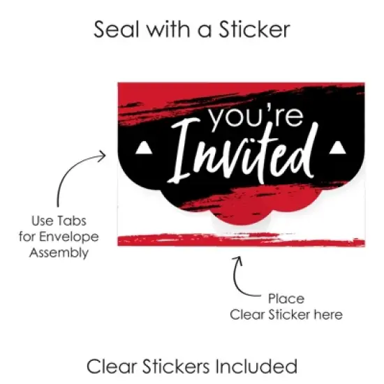 Big Dot of Happiness Red Grad - Best is Yet to Come - Fill-In Cards - Red Graduation Party Fold and Send Invitations - Set of 8 image {4}