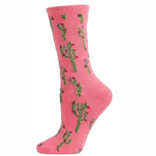 Memoi Cactus Bamboo Blend Crew Socks image {4}