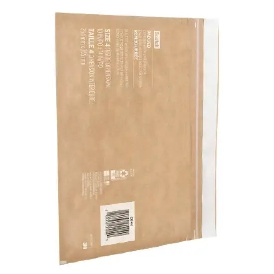 Scotch Curbside Recyclable Mailer Size 4 Brown: Self-Adhesive Shipping Envelopes, 13.5" x 9.5", Paper Material image {15}