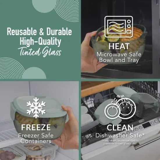 Bentgo 7.6c Glass All-in-One Salad Container Mod Curves image {3}