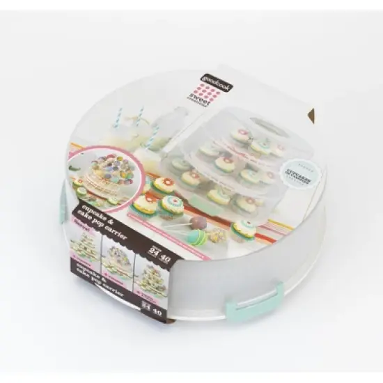 Sweet Creations Cupcake and Cakepop Carrier Light Aqua Blue image {6}