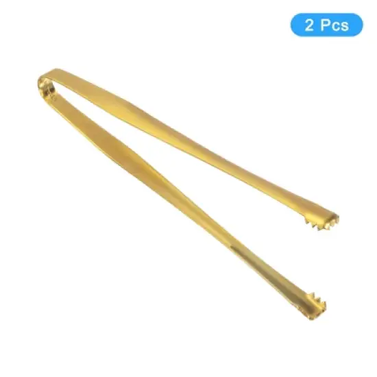 Unique Bargains Stainless Steel Ice Appetizers Sugar Serving Mini Tongs image {2}