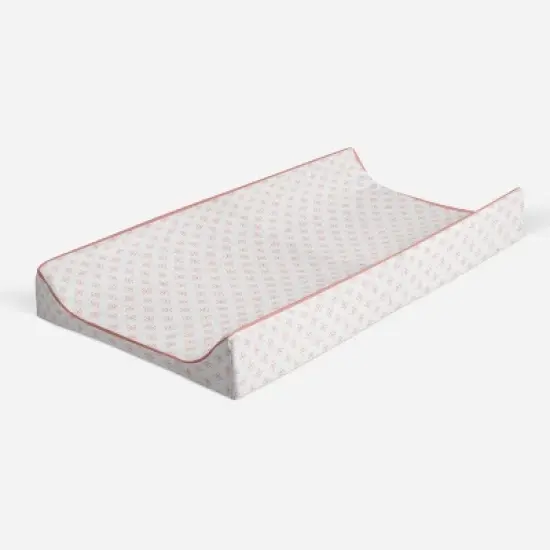 Bacati - Petals Quilted Muslin Changing Pad Cover Coral image {6}