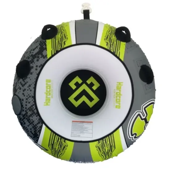 Hardcore Watersports Towable Chaos Tube &ndash; 54" Inflatable Water Tube, Heavy-Duty Nylon Cover with 4 Secure Handles and Quick-Connect Tow Hook image {7}