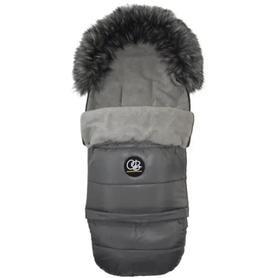 Cover Baby 0-3 Years Organic Premium Gray Wool Adjustable Footmuff in Pastel Dark Gray image {4}