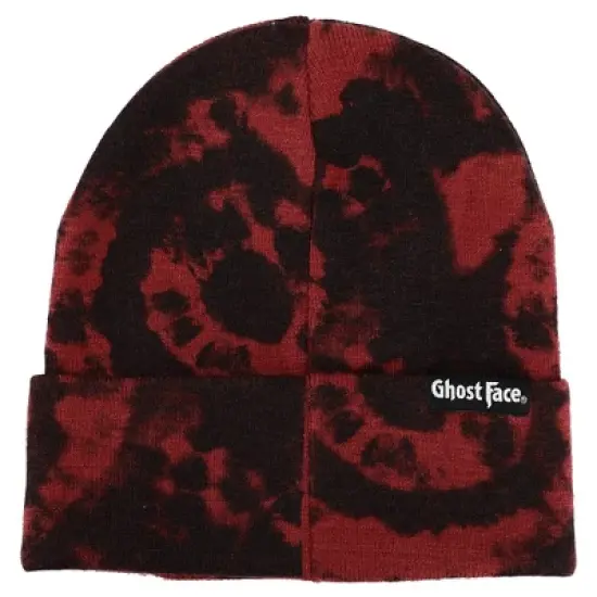 GhostFace Scream Horror Movie Character Embroidered Patch Beanie Hat for Men image {1}
