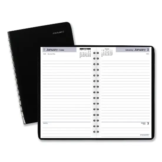 DayMinder Daily Appointment Book, 8 x 5, Black Cover, 12-Month (Jan to Dec): 2026 image {6}