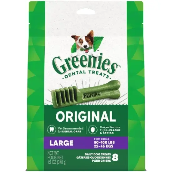 Greenies Large Chewy Dental Dog Treats Original Chicken - 12oz/8ct image {14}