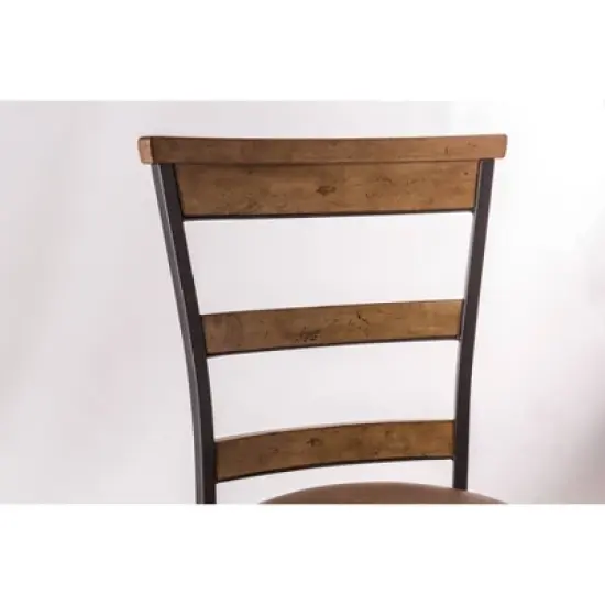 Charleston Swivel Ladder Back 26" Counter Height Barstool Metal/Tan - Hillsdale Furniture image {2}