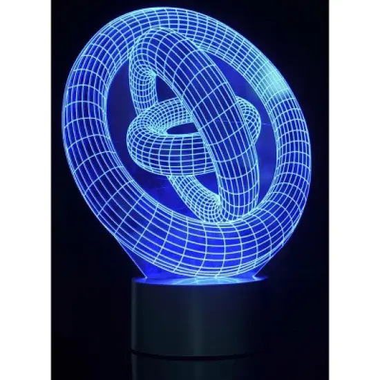 JuzToys 3D Ring-In-Ring Laser Cut Precision LED Lights image {4}