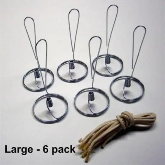 Merry Corliss Olive Oil Steel Elements with Wicks for Pint Size Jars Pack of 6 image {3}
