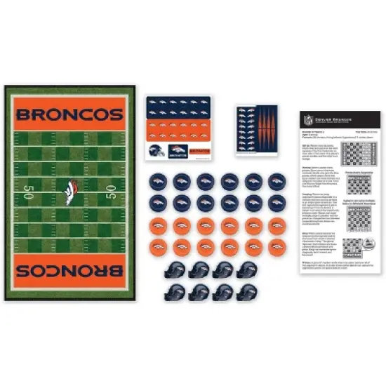 MasterPieces Officially licensed NFL Denver Broncos Checkers Board Game for Families and Kids ages 6 and Up image {2}