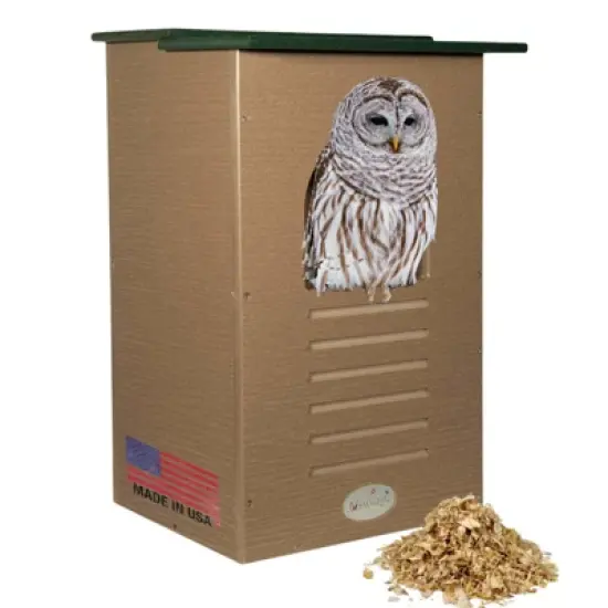 JCS Wildlife Recycled Poly Lumber Barred Owl Nesting Box image {3}