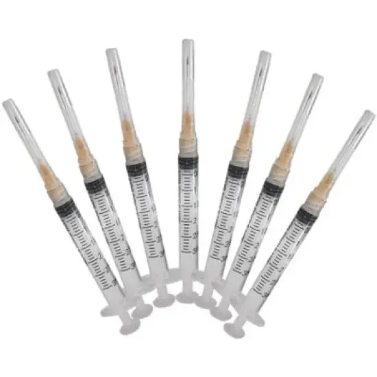 Exel 26100 Syringe & Needle, Luer Lock, 3cc, Low Dead Space Plunger, 25G x 5/8 in. (Bag of 20) image {1}