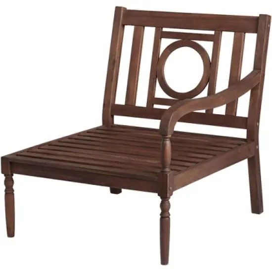 Teal Island Designs Napa Modular Natural Dark Oil Acacia Right Arm Chair image {8}